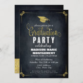 Formele uitnodiging van de Black/Gold Gadving Part (Voorkant / Achterkant)