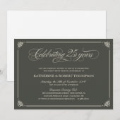Formele uitnodigingen voor 25-jarig huwelijksjubil (Voorkant / Achterkant)