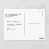 Formele verlovingsaankondiging met bewaarde datum briefkaart (Achterkant)