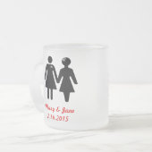 formele vriendinnen matglas koffiemok (Voorkant links)