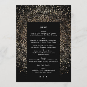 Formele whisky-handleiding Drawn Black and Gold We Menu