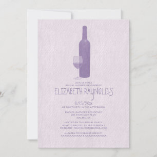 Formele wijnflessen Bridal Shower Invitations Kaart