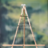 Formele witte boog lint bruiloft zithart acryl bord (Neutraal)