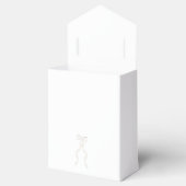 Formele witte boog lint elegante bruiloft bedankdoosjes (Geopend)