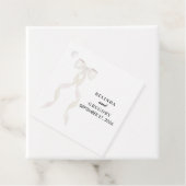 Formele witte boog lint elegante bruiloft bedankjes labels (In situ)