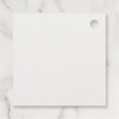 Formele witte boog lint elegante bruiloft bedankjes labels (Achterkant)