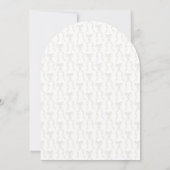 Formele witte boog lint elegante bruiloft boog kaart (Achterkant)