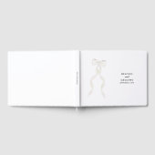 Formele witte boog lint elegante bruiloft gastenboek (Volledig)
