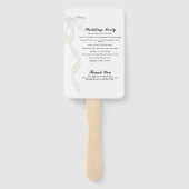Formele witte boog lint elegante bruiloft programm handwaaier (Achterkant)