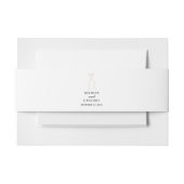 Formele witte boog lint elegante bruiloft uitnodigingen wikkel (Voorkant Voorbeeld)