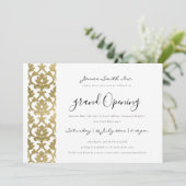 FORMELE WITTE GOLD DAMASK GRAND CEREMONY OPENEN KAART (Staand voorkant)