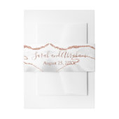 Formele Witte Rose Gouden Agaat Glitter Bruiloft Uitnodigingen Wikkel (Voorkant Voorbeeld)