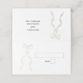 Formele Witte Strik Lint Elegante Trouwdag (Buitenkant ongevouwen)