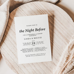 Formele zwart witte nacht voor repetitie diner kaart