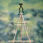 Formele Zwarte Bow Ribbon Trouwstoel Grafiek Acryl Bord (Neutraal)