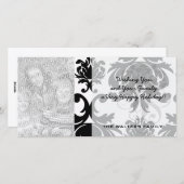 formele zwarte damp feestdagenkaart (Voorkant / Achterkant)