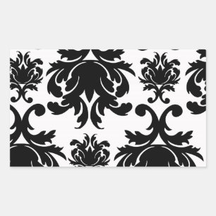 formele zwarte damp rechthoekige sticker