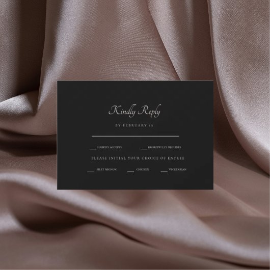 Formele zwarte dineropties RSVP