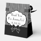 Formele zwarte smoking dank u bedankdoosjes (Achterkant)