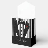 Formele zwarte smoking dank u bedankdoosjes (Geopend)