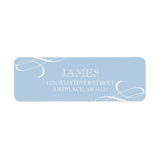 Formele zwenkdrager Blauw Aqua Return Address Labe Etiket