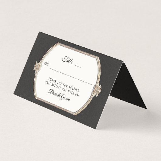 Formelle Victorian Elegant Noir n Or Réception (Front)