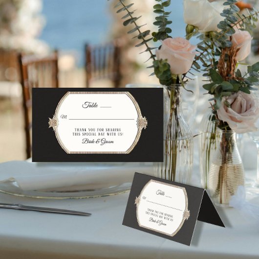 Formelle Victorian Elegant Noir n Or Réception