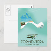 Formentera Baléares Carte Carte poster voyage (Devant / Derrière)