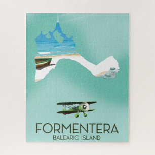 Formentera Balearic Island Map Reisposter Legpuzzel