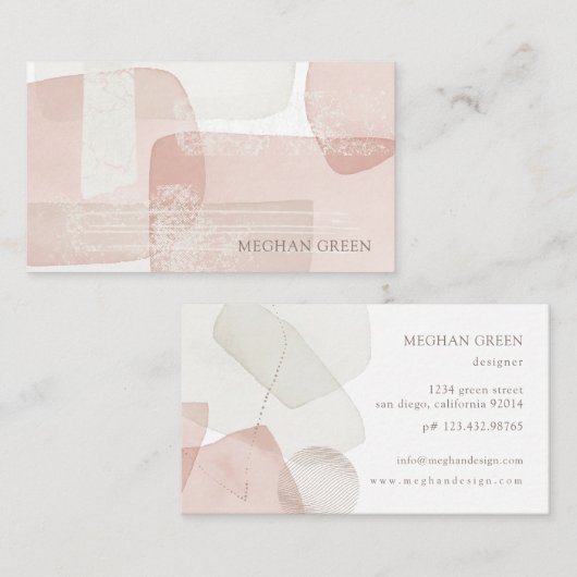 Formes Abstraites de vidage Carte de visite modern (Devant / Derrière)