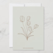 Formes Abstraites et Fleurs Invitation de mariage (Dos)