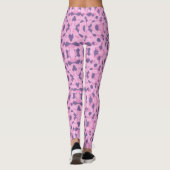 Formes Abstraites Leggings rose et violet (Dos)