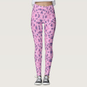 Formes Abstraites Leggings rose et violet (Devant)