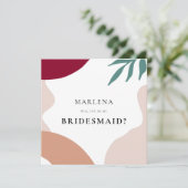 Formes abstraites modernes Bridesmaid carte de pro (Debout devant)