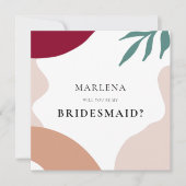 Formes abstraites modernes Bridesmaid carte de pro (Devant)