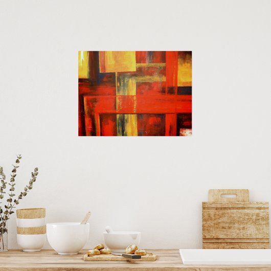 Formes Abstraites modernes Peinture Poster Impress (Cuisine)