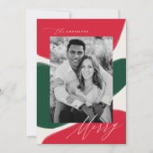 Formes Abstraites rouges et vertes | Carte photo d (Devant)