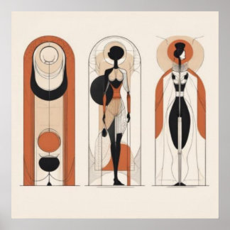 Formes arquées — Art mural géométrique féminin