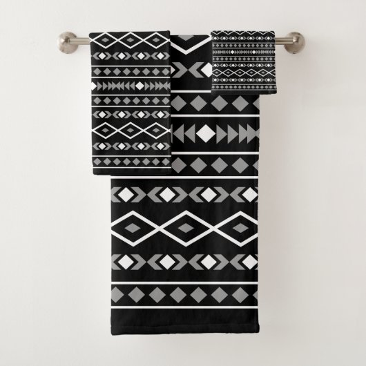 Formes Aztec Motif gris noir (En situation)