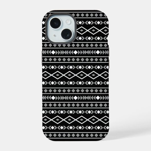 Formes Aztec Motif gris noir (Verso)