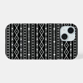 Formes Aztec Motif gris noir (Verso Horizontal)