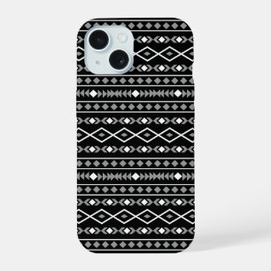 Formes Aztec Motif gris noir