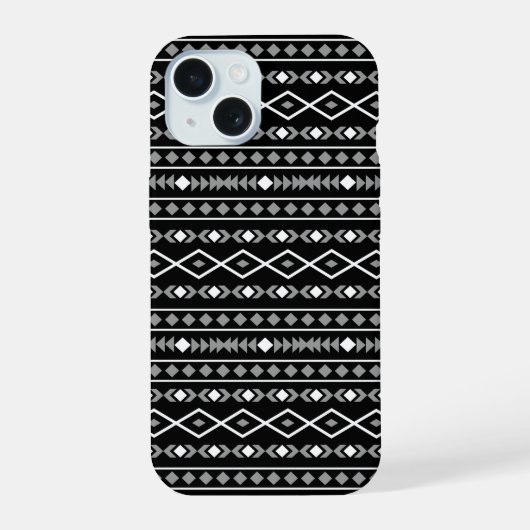 Formes Aztec Motif gris noir (Verso)