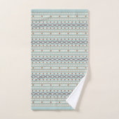 Formes Aztec Motif Rpt Crème Rusts Turquoise-Bleu (Serviette à main)