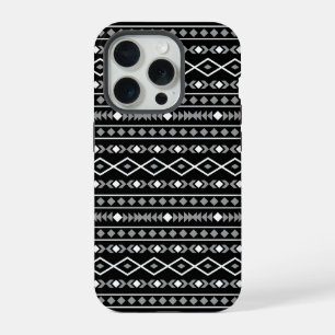 Formes aztèques Motif blanc gris noir