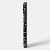 Formes aztèques Motif blanc gris noir (Côté gauche)