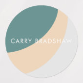 Formes bio simples Sherbet Pastel Étiquettes (Design 2)