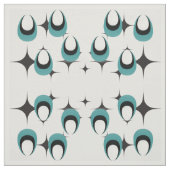 formes bleues Tissu moderne du milieu du siècle (Échantillon)
