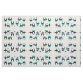 formes bleues Tissu moderne du milieu du siècle (Fat Quarter)