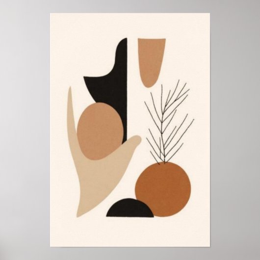 Formes Botaniques Abstraites Art Mural | Te Minima (Devant)